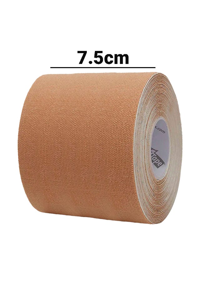 MARGOUN Elastic Cloth Exercise Tape Multifunctional Waterproof Body Tape Enhancement Tape Breathable Push Up Tape Bra Alternative 7.5cm Beige - Image 1