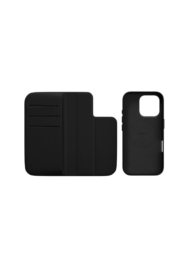 Mageasy 2-In-1 Card Folio M Leather Flip Phone Case For Iphone 16 Pro Max-Black - Image 4