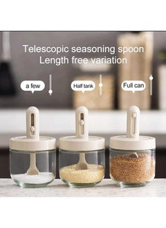 VIHAX Spoon Lid Integrated Telescopic Seasoning Jar Transparent Storage Container with Spoon Kitchen Transparent Sealed Seasoning Box, 300ml (3) - pzsku/Z85907FACBC88A12B3FF3Z/45/_/1737721156/750abcd3-e09e-4385-96c0-314c5e5e87bd