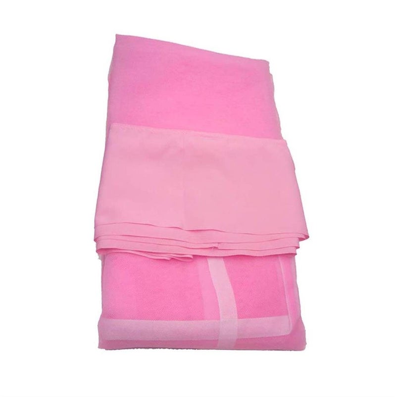 ANS Single Bed Mosquito Net 4x6.5 ft – Pink Rectangle HDPE Nylon Net with 5 ft Height & Matching Cotton Border, Durable, Breathable & Skin-Friendly Insect Protection Canopy - Image 2