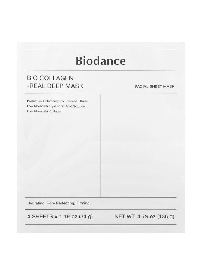 Biodance Bio Collagen Real Deep Mask, Deep Hydrating Hydrogel Face Mask, 4 Masks - Image 2