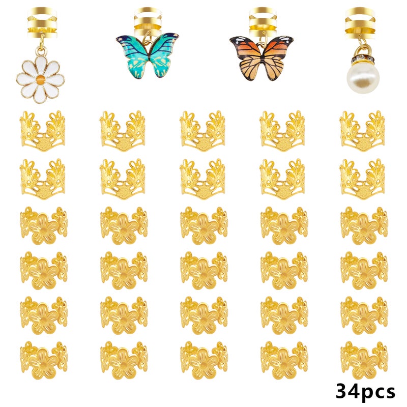 34pcs ومقاطع الشعر الجديدة ، أزياء وإبداعية ملونة الفراشة إكسسوارات الشعر ، سبيكة مينا أنيقة بالجملة - Image 2