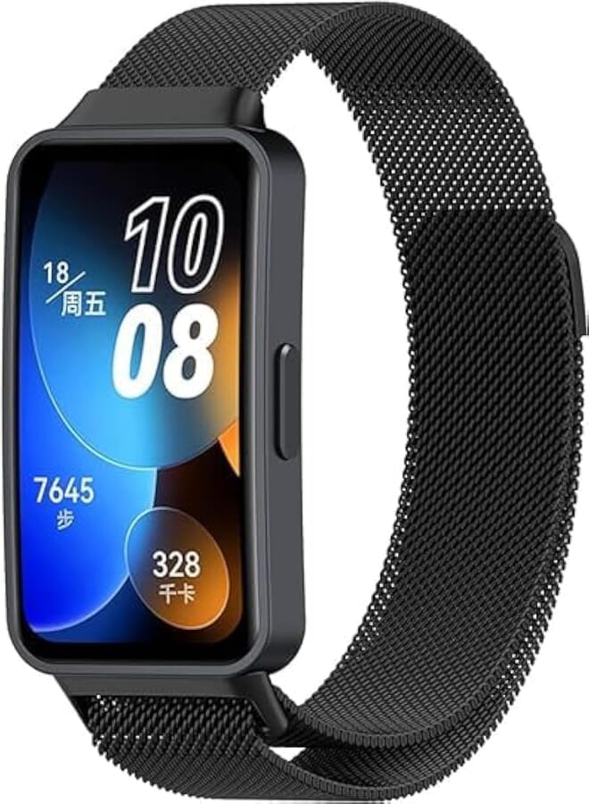 Next Next store Stainless Steel Metal Band Compatible with Huawei Band 8 Strap Metal Mesh Magnetic Closure