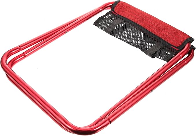 Lightweight Portable Folding Stool Compact Camping Chair For Outdoor Fishing BBQ Picnic Red - Image 1