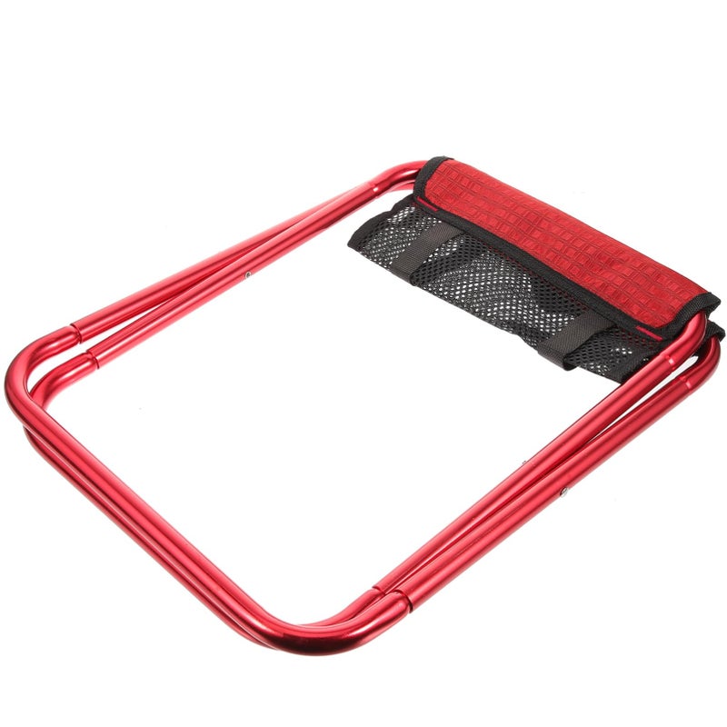 Lightweight Portable Folding Stool Compact Camping Chair For Outdoor Fishing BBQ Picnic Red - Image 2