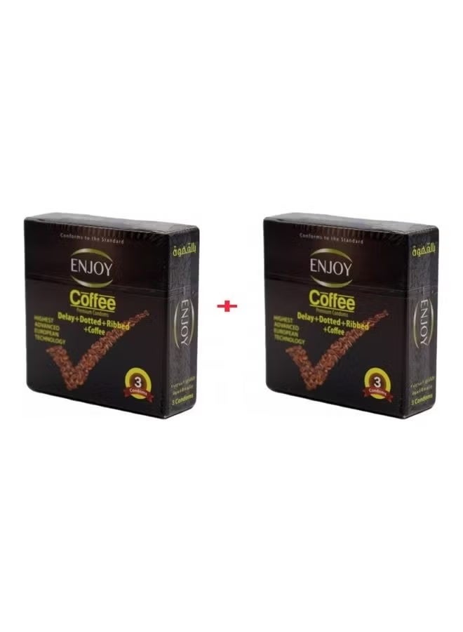 Enjoy Coffee Condoms Set of 2 - 3 Condoms Each