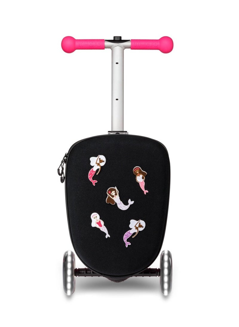 Micro Scooter Luggage Junior Patch & Play Pink | Luggage Eazy - Foldable and Ride-able Swiss-Designed Luggage Case Carry-on for Kids, Ages 18 Months and Up - Image 1