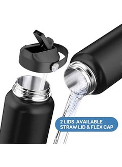 Arabest 40oz Modern Double Vacuum Stainless Steel Water Bottle Black  - Image 4