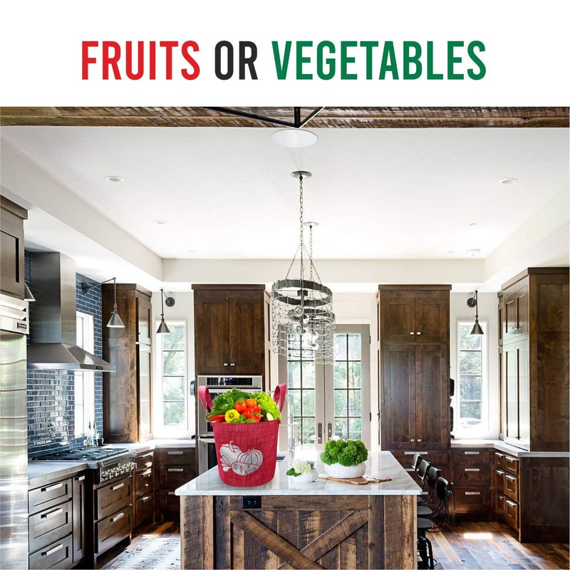 A&A Vegetable Jute Baskets For Storage - Natural & Biodegradable Jute (Red) - Image 5