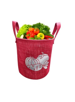 A&A A&A Vegetable Jute Baskets For Storage - Natural & Biodegradable Jute (Red)  - Image 1