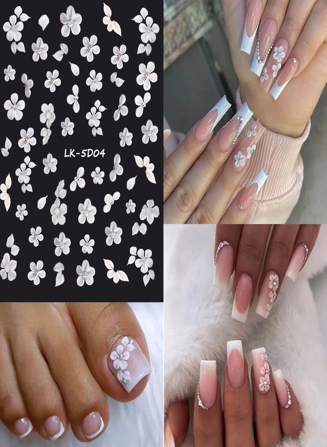 VOTACOS 6 Sheets Flower Nail Stickers for Nail Art 5D Embossed Engraved Nails Decals 3D Spring Nails Supplies Accessories Self-Adhesive DIY Design Decoration for Women and Girls - Image 5