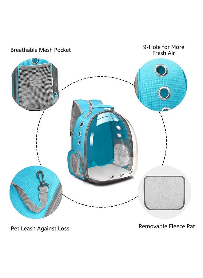 Generic Dog Carrier Backpack Front Pack, Pet Carrier Back Pack For Small Medium Cat Puppy Doggie, Dog Body Carrying Bag Travel Space Capsule Knapsack - Blue  - Image 3
