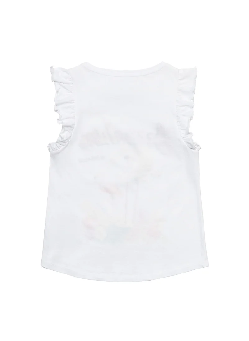 مينوتي Kids Girls Frilled Sleeve Top