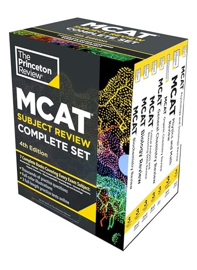 Princeton Review MCAT Subject Review Complete Box Set 4th Edition 7 Complete Books + 3 Online Practice Tests