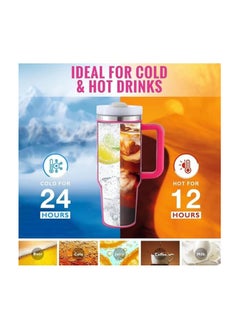 ستانلي كوب Stanley Quencher H2.O FlowState™ سعة 30 أونصة كوارتز 2.0 وردي  - Image 2