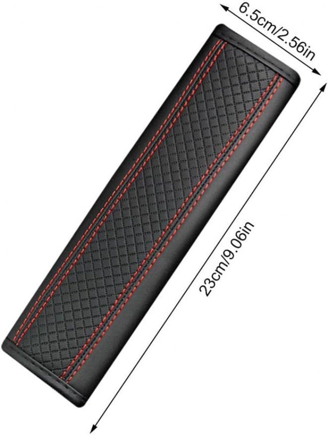 BROGBUS Car Seat Belt Shoulder Pad Cover Car Safety Belt Pad (Black Red Line, Pack of 02) Diverse purchase plan - Image 3