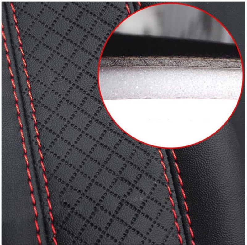 BROGBUS Car Seat Belt Shoulder Pad Cover Car Safety Belt Pad (Black Red Line, Pack of 02) Diverse purchase plan - Image 4