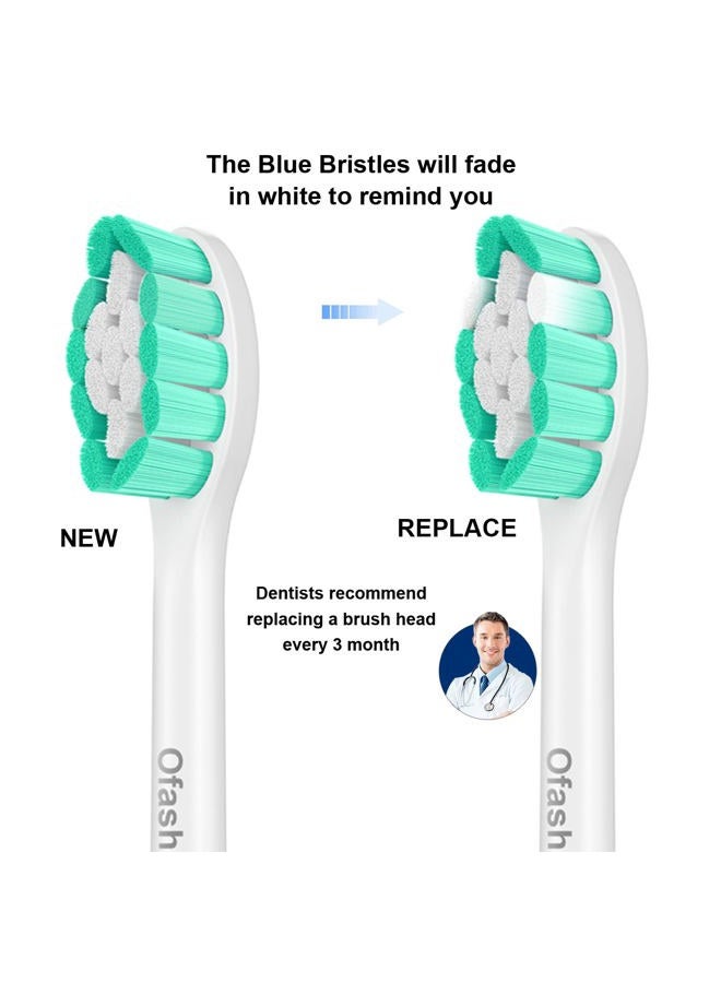 Ofashu Replacement Toothbrush Brush Heads for Philips Sonicare E Series Essence Elite Xtreme Advance CleanCare All Screw On Electric Toothbrush 7022/66, 6 Pack - Image 5