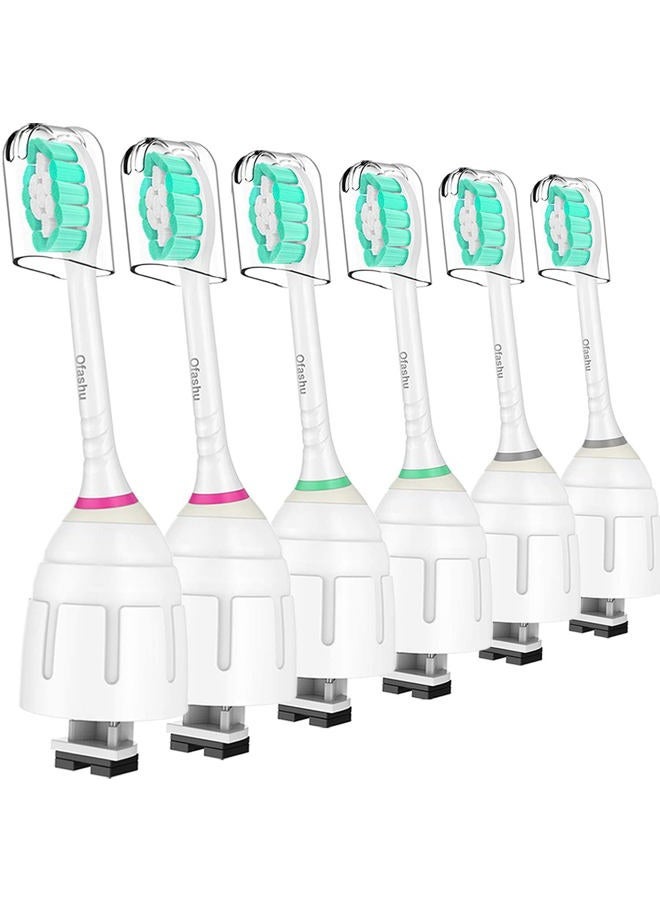 Ofashu Replacement Toothbrush Brush Heads for Philips Sonicare E Series Essence Elite Xtreme Advance CleanCare All Screw On Electric Toothbrush 7022/66, 6 Pack - Image 1