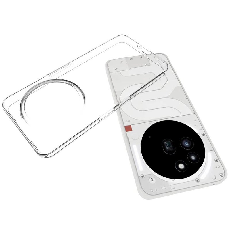 HuHa Case Cover For Nothing Phone 3a Pro Waterproof Texture TPU Phone Case(Transparent) - Image 3