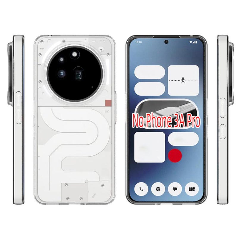 HuHa Case Cover For Nothing Phone 3a Pro Waterproof Texture TPU Phone Case(Transparent) - Image 2
