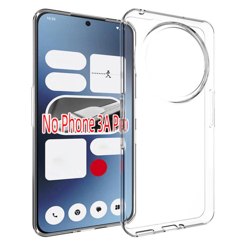 HuHa Case Cover For Nothing Phone 3a Pro Waterproof Texture TPU Phone Case(Transparent) - Image 1