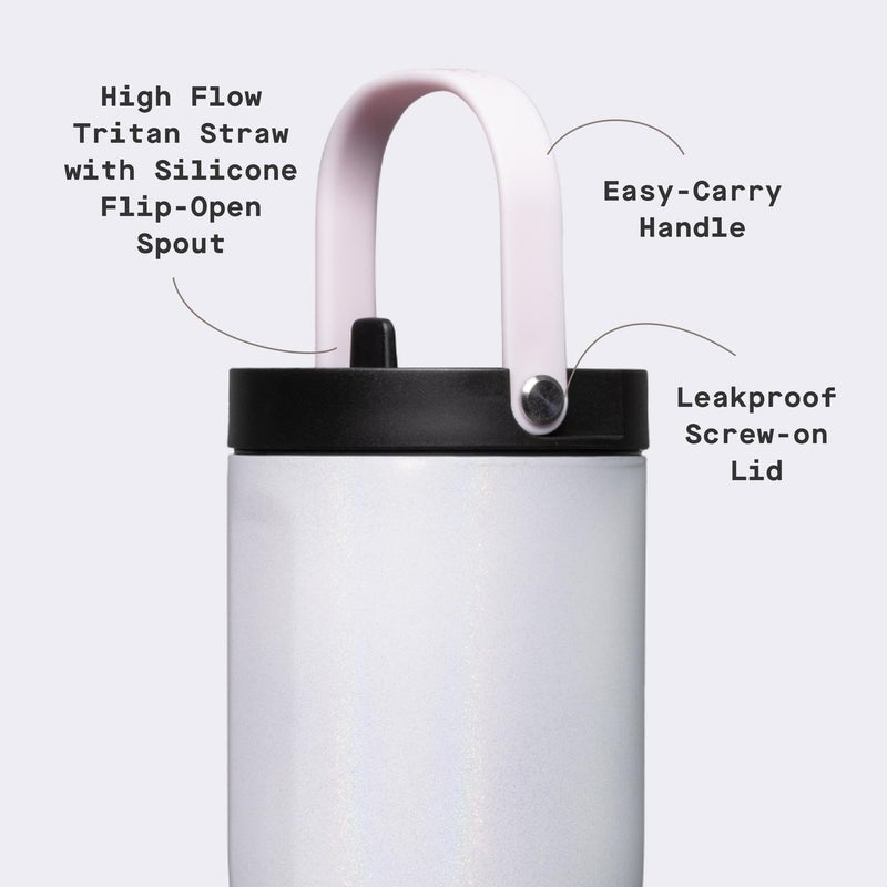 كوركسيكل Corkcicle Go Cup XL - كوب سفر مانع للتسرب - زجاجة مياه ثلاثية معزولة من الفولاذ المقاوم للصدأ - مقبض سهل الحمل - هدية أدوات الشرب الصيفية - تحافظ على المشروبات باردة - 30 أونصة - سحر يونيكورن - Image 4