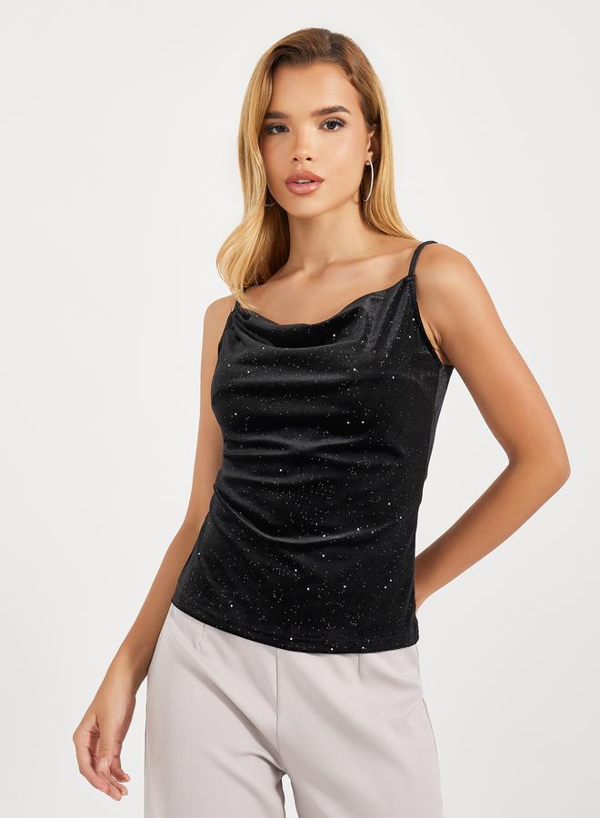 Styli Shimmer Velvet Look Cami  - Image 1