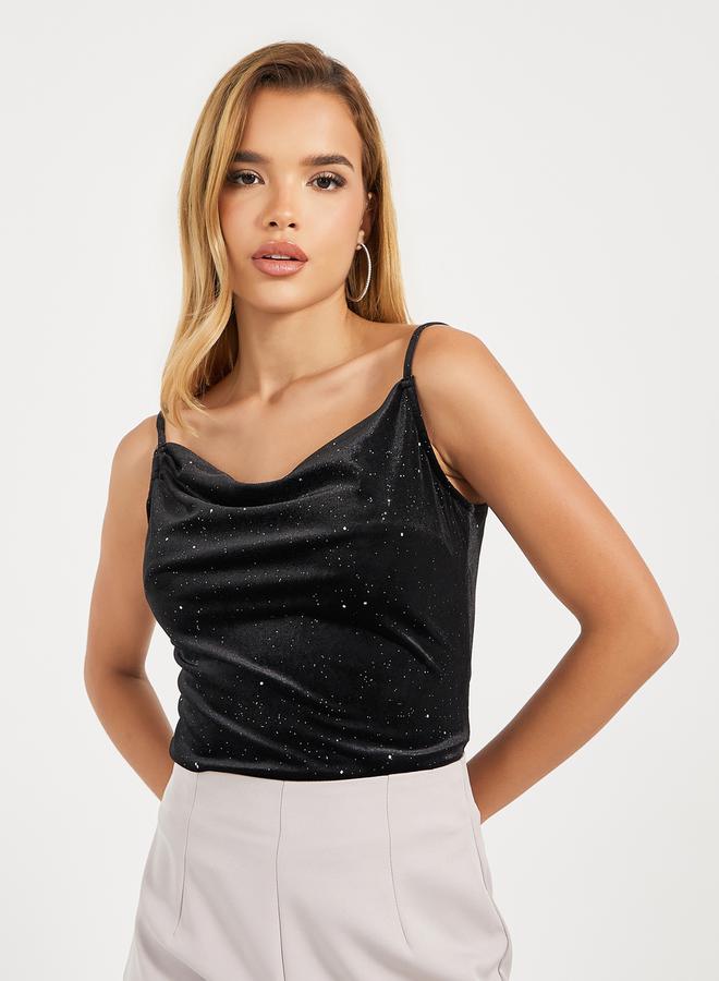 Styli Shimmer Velvet Look Cami  - Image 2