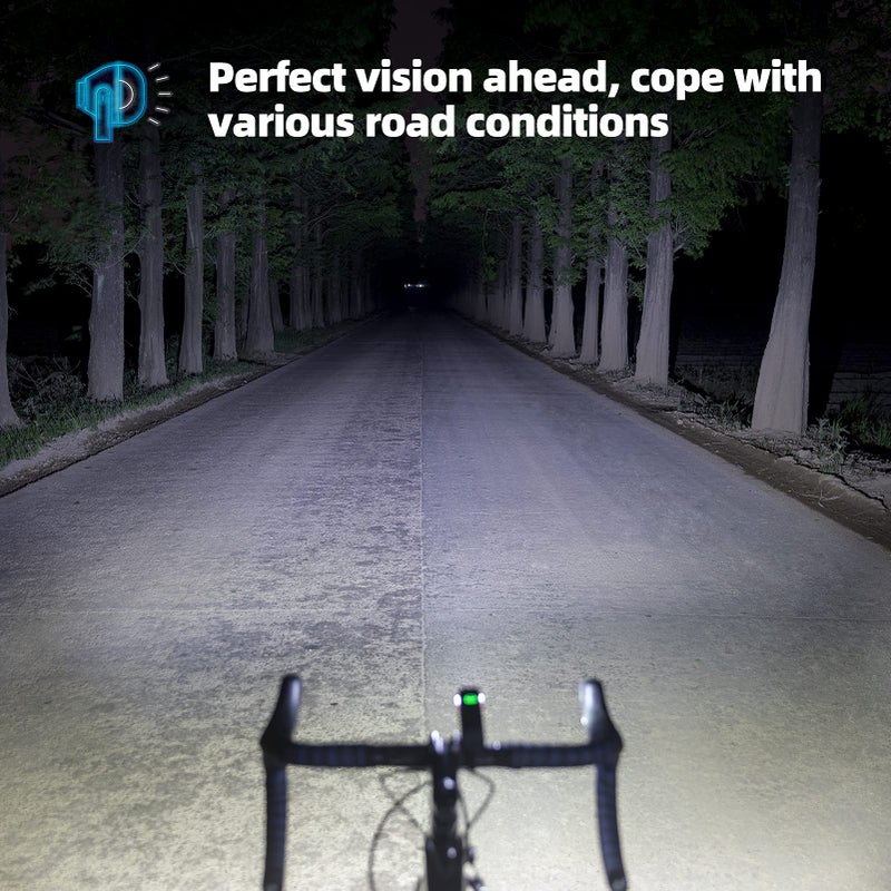 ROCKBROS Bike Light 1000 Lumens USB Rechargeable Bike Headlight Led IPX6 Waterproof Bike Front Light 5 Modes Aluminum Alloy Super Bright Bike Light for Night Riding - Image 2