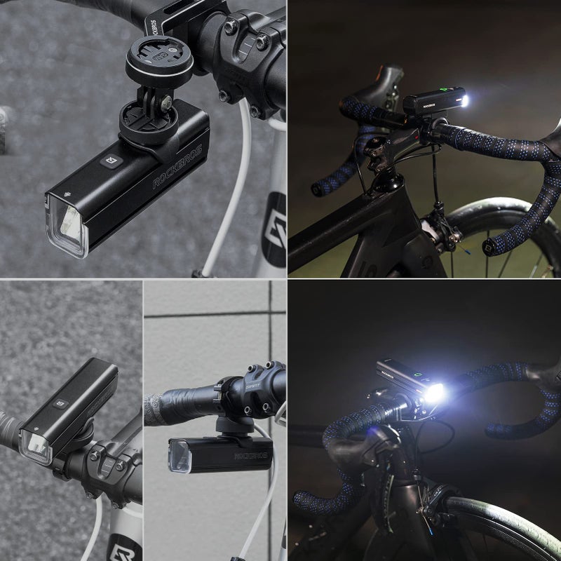 ROCKBROS Bike Light 1000 Lumens USB Rechargeable Bike Headlight Led IPX6 Waterproof Bike Front Light 5 Modes Aluminum Alloy Super Bright Bike Light for Night Riding - Image 4