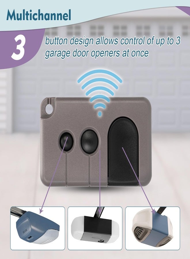 Cooouds 2 for Sears Craftsman Garage Door Remote 139.53753 53753 139.18191 HBW2028 371LM 373LM 375LM 950CD 953D 956D, Key Chain Garage Door Opener Remote Work with Purple Learn Button ONLY(2006-2013) - Image 5
