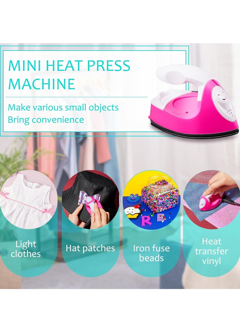 LAIAOCISI Handy Mini Craft Iron Mini Heat Press Small Portable Tiny Iron with Charging Base Accessories for Fuse Beads Patch Clothes DIY Shoes T-shirts Heat Transfer Vinyl Projects - Image 5