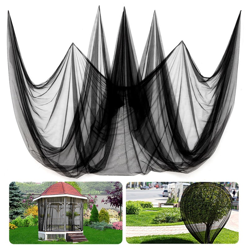 ANPHSIN 2 Pcs 13x10ft Mosquito Net - Mesh Netting for Patio Skin and Plants Protection, Garden Bird Bug Screen, Black - Image 1