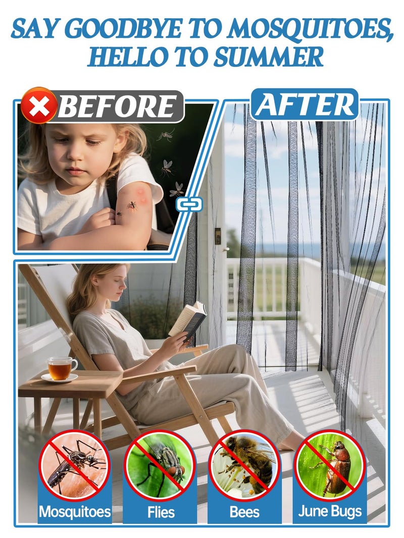 ANPHSIN 2 Pcs 13x10ft Mosquito Net - Mesh Netting for Patio Skin and Plants Protection, Garden Bird Bug Screen, Black - Image 3