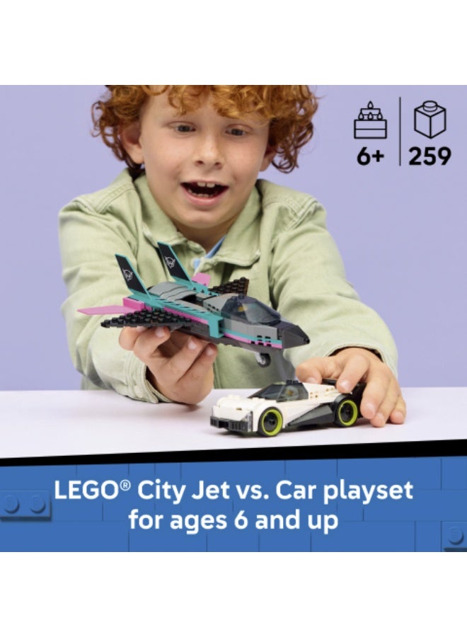 LEGO City Jet vs. Car – Toy Cars and Jet Toy Playset - 60489 (Age 6+, 259 Pieces) - Image 3