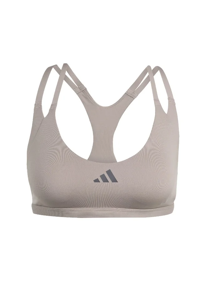 adidas Adidas Aerim Ls Strngt Brown Workout Bra - Light Support Bra For Women