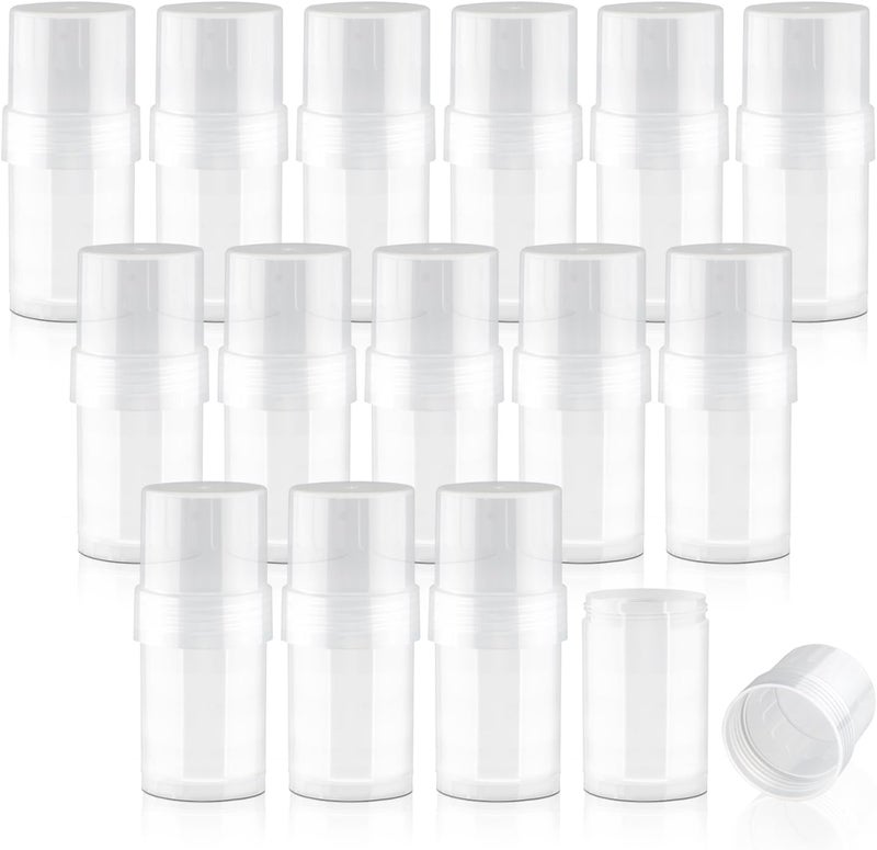 Cositina 15 Pcs Clear Deodorant Containers Plastic Empty Filling Stick Tube Deodorant Bottles for DIY Cosmetic Lotion Bar Crayon - 30ml/1oz