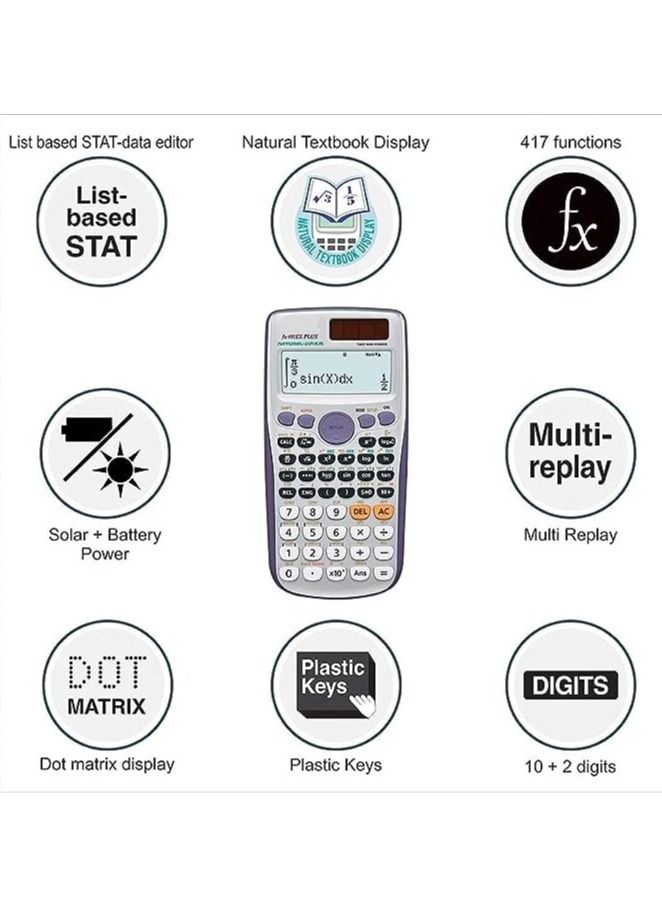 Generic Natural UPAM Digital Scientific fx-991ES Plus Grey  - Image 2