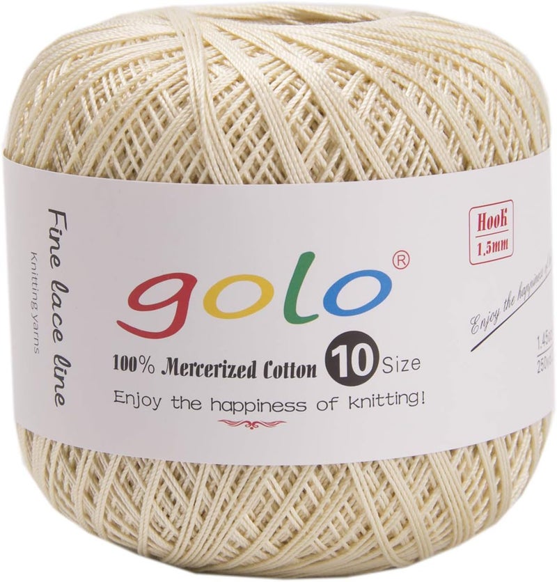Golo Crochet Thread Size10 Yarn for Tatting Crocheting Knitting Pearl 806 - Image 1