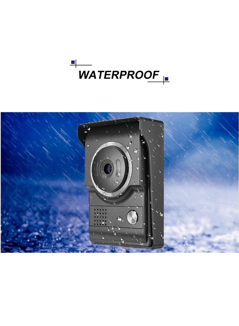 Alruht Video Doorbell Intercom Kit, TFT LCD Color Screen, 1 Indoor Monitor, 1 Outdoor Camera Support Night Vision Waterproof Unlock Monitor For Home Apartment Villa, 17cm - Image 4