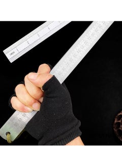 Hanghaijia Multifunctional 5mm Thick Manganese Steel Hardened Centimeter Inch Dual Scale Measuring Tool Ruler  - Image 4