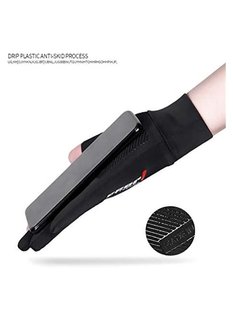 Generic Ice Silk Non-Slip Sunscreen Summer UV Protection Riding Fishing Gloves - Image 3