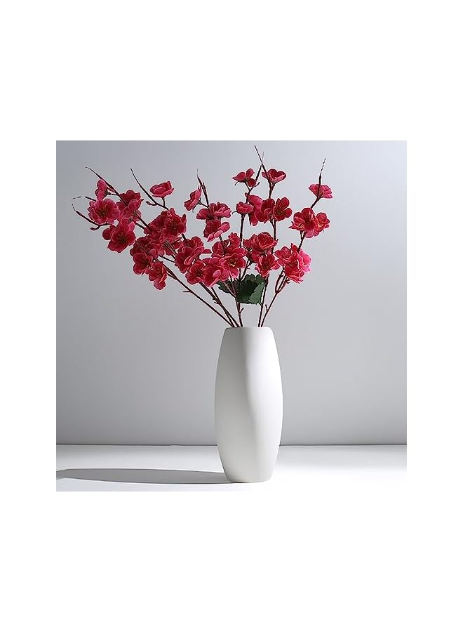The Bros Ceramic Vase Flower Vase for Home Decor Minimalism Style White Vases for Flowers Modern Desk Aesthetic Room Decor Premium Quality Flower Vase Fit for Fireplace Bedroom Kitchen Living Room - Image 3