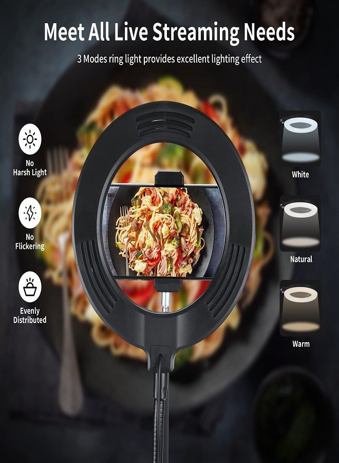 Sunbmebge Overhead Phone Holder With Ring Light,Overhead Tripod Phone Holder For Video Recording,Flexible Articulating Arm,Overhead Phone Holder,Overhead Camera Stand - Image 4