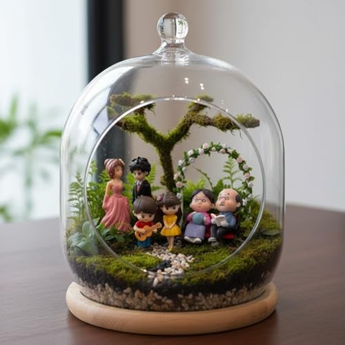 Krisah 7 pcs Different Age Family Couples Resin Miniature Doll House Garden Decorative X Small Multi Color Items - Image 2