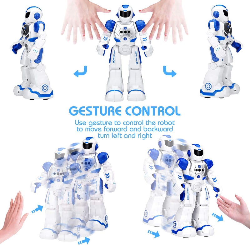 KingsDragon Robots Toy for Kids RC Gesture Sensing Toy Interactive Walking Singing Dancing Robot Birthday Presents for Boys Girls Age 6 7 8 9 Years Old - Image 3