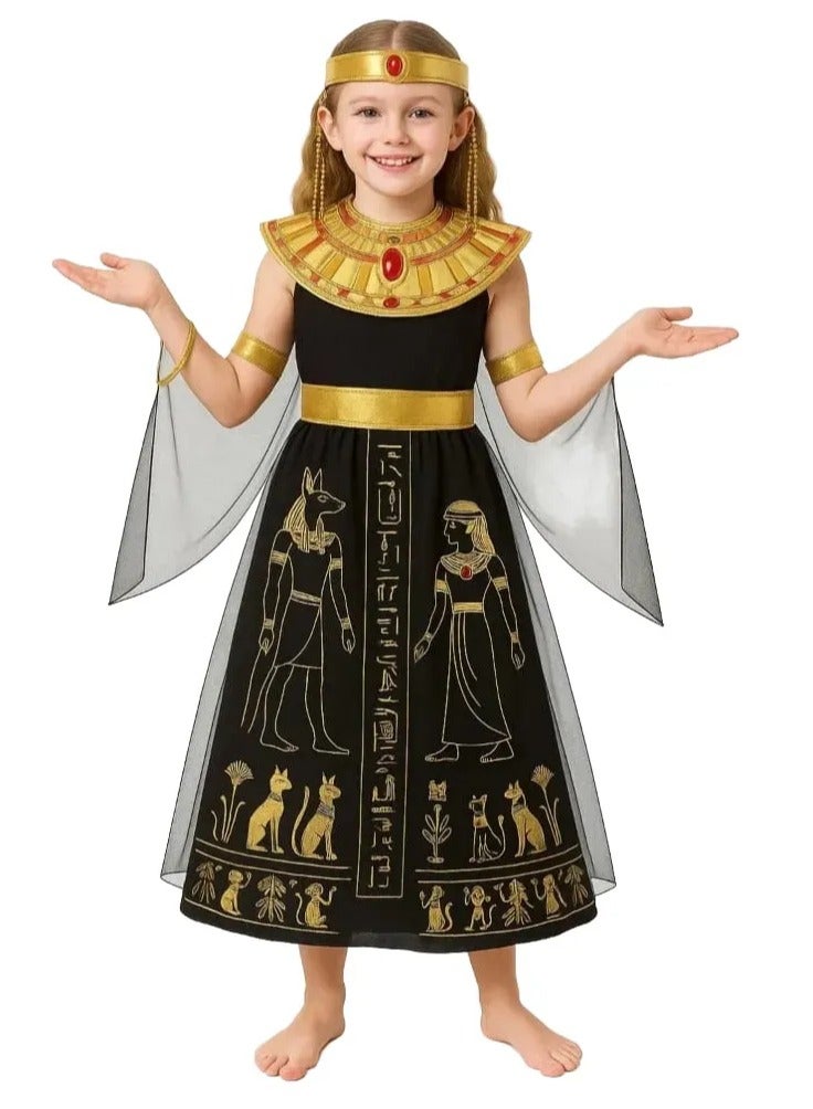 Toy Box Egyptian Costume Egypt Cleopatra Pharaoh Children's Crown Clothing Large size 120-130cm - Image 1