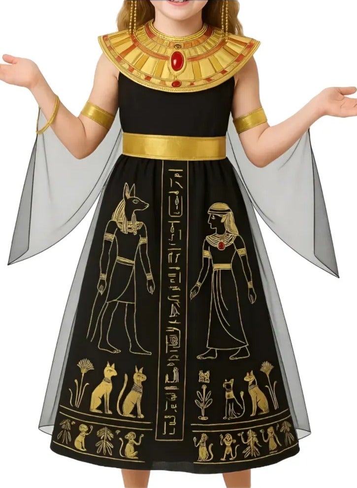 Toy Box Egyptian Costume Egypt Cleopatra Pharaoh Children's Crown Clothing Large size 120-130cm - Image 3