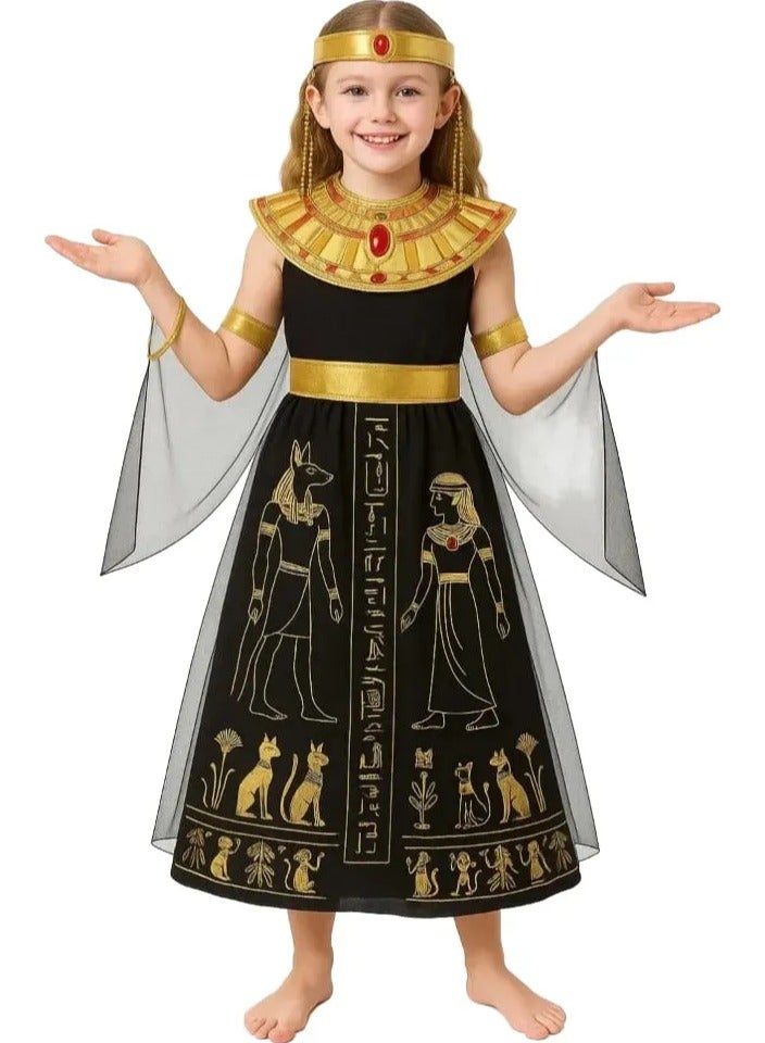 Toy Box Egyptian Costume Egypt Cleopatra Pharaoh Children's Crown Clothing Large size 120-130cm - Image 2